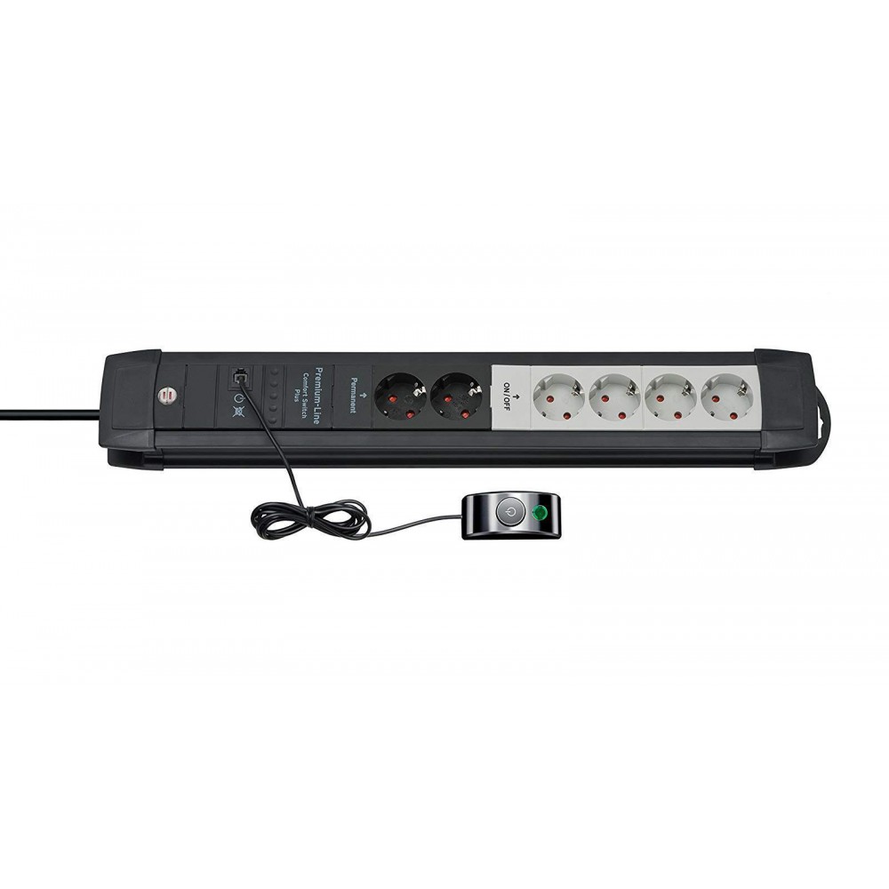 Удлинитель Brennenstuhl Premium-Line Comfort Switch Plus (3 м, 6 розеток, 4 отключаемые, 2 постоянные, 1156050071)