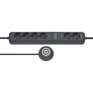 Удлинитель Brennenstuhl Eco-Line Comfort Switch Plus (1.5 м, 6 розеток, черный, 1159560516)