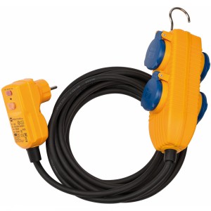 Удлинитель Brennenstuhl RCD Protected Cable (5 м, 4 розетки, УЗО, IP54, 1168720010)