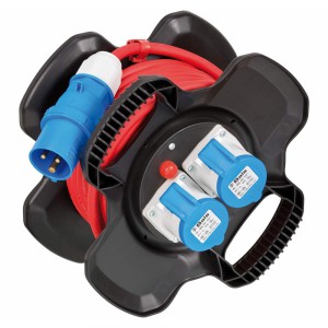 1169730100Удлинитель на катушке Brennenstuhl Compact Cable reel (12 м, CEE-plug, 2 CEE-socet, красный, IP44, 1169730100)