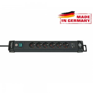 Удлинитель Brennenstuhl Premium-Line USB (черный, 6 розеток, 3 м, 2 usb, 1951160601)