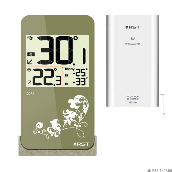 Термометр цифровой с радиодатчиком в стиле iPhone RST 02257