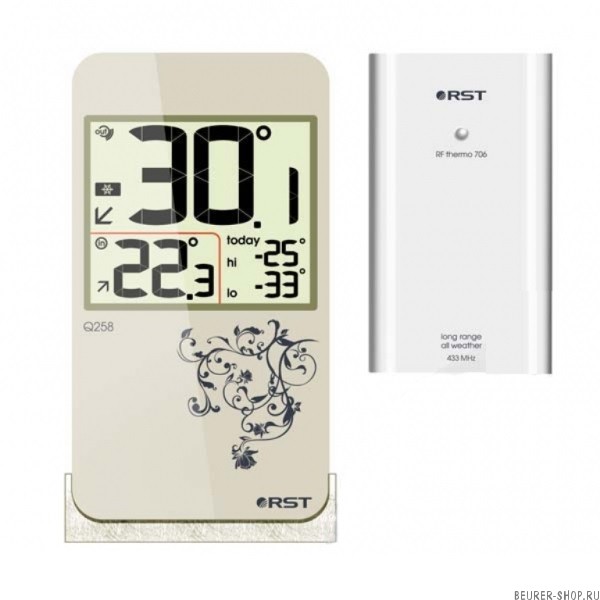 Термометр цифровой с радиодатчиком в стиле iPhone RST 02258